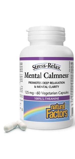 Natural Factors Mental Calmness bottle and supplements