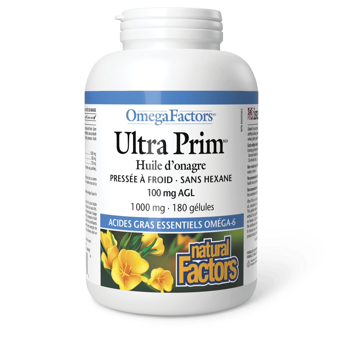 Ultra Prim Huile d’onagre 1 000 mg, OmegaFactors, Natural Factors|v|image|2347