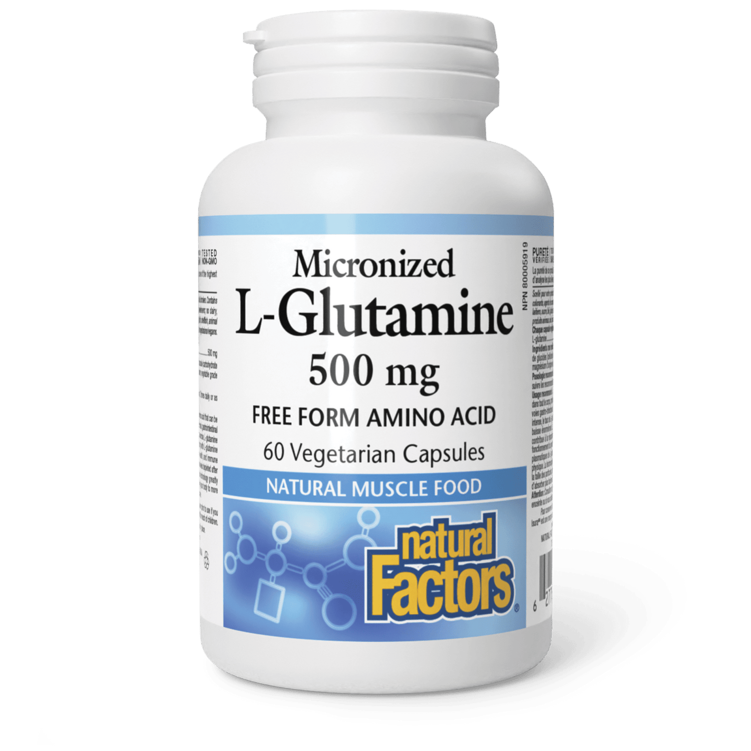 Micronized L-Glutamine 500 mg, Natural Factors|v|image|2820