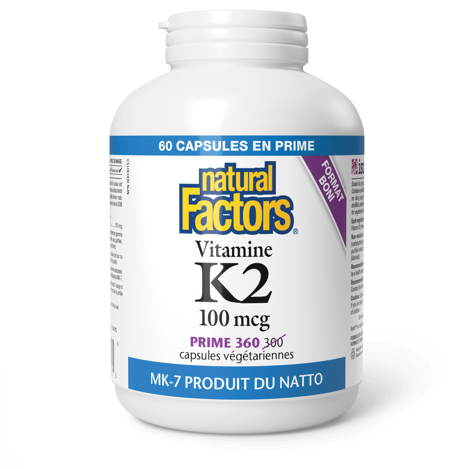 Vitamine K2 100 mcg, Natural Factors|v|image|8002