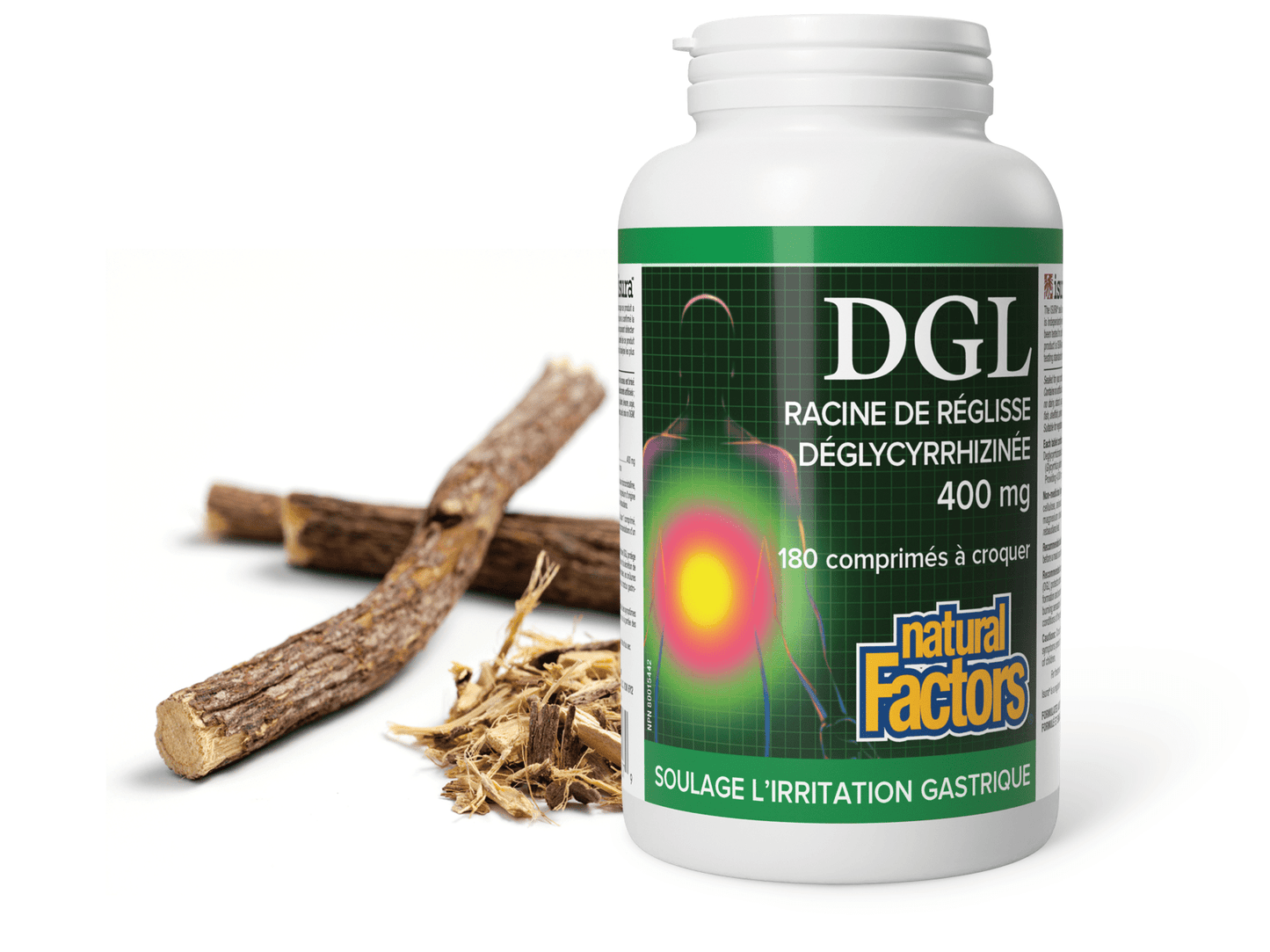 DGL Racine de réglisse déglycyrrhizinée, Natural Factors|v|image|4507