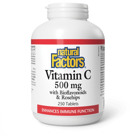 Vitamin C Plus Bioflavonoids & Rosehips 500 mg, Natural Factors|v|image|1302