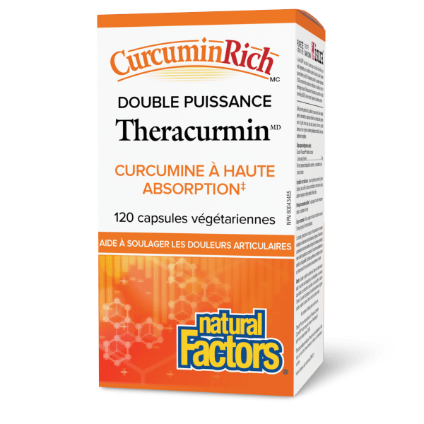 Theracurmin  Double puissance   60 mg  120 capsules végétariennes, image-hi-res