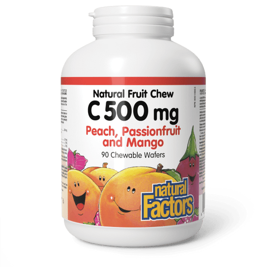 C 500 mg Natural Fruit Chew  500 mg  90 Chewable Wafers Peach, Passionfruit and Mango, image-hi-res
