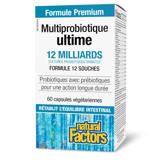 Multiprobiotique ultime 12 milliards de cultures probiotiques vivantes, Natural Factors|v|image|1847