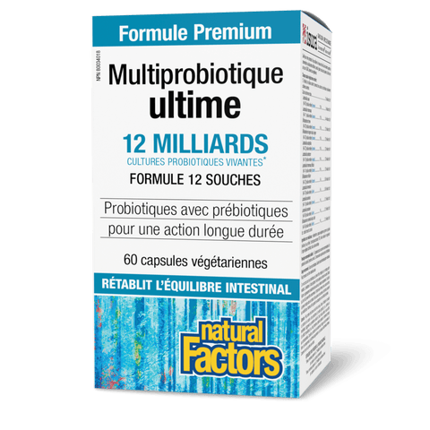 Multiprobiotique ultime 12 milliards de cultures probiotiques vivantes, Natural Factors|v|image|1847