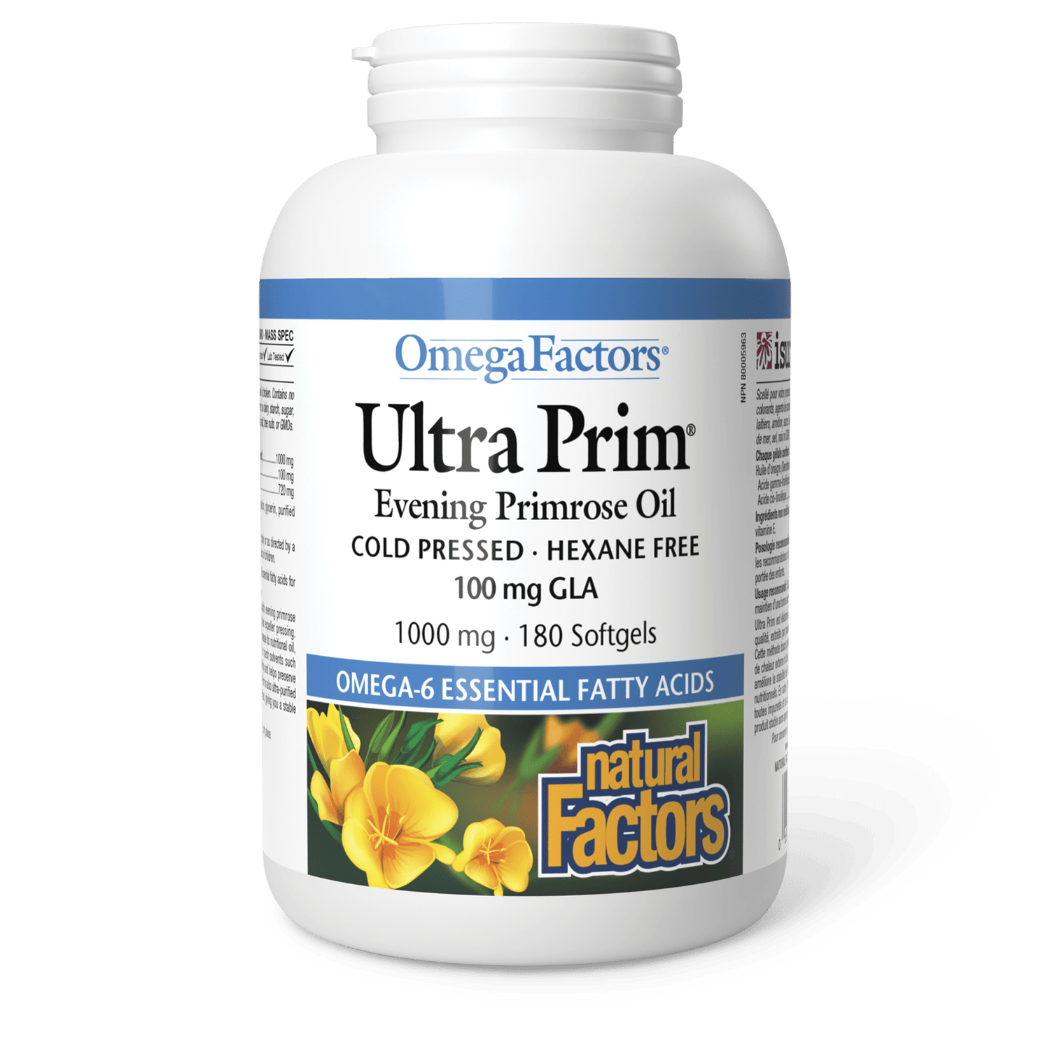 Ultra Prim Evening Primrose Oil 1000 mg, OmegaFactors, Natural Factors|v|image|2347