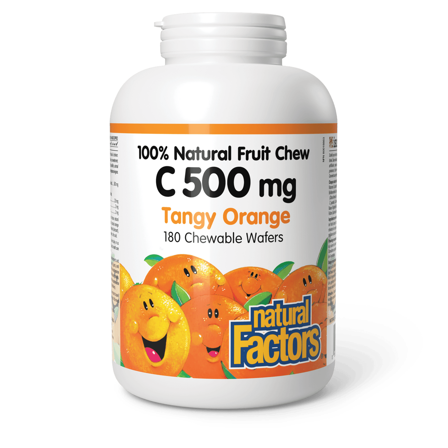 C 500 mg 100% Natural Fruit Chew, Tangy Orange, Natural Factors|v|image|1331