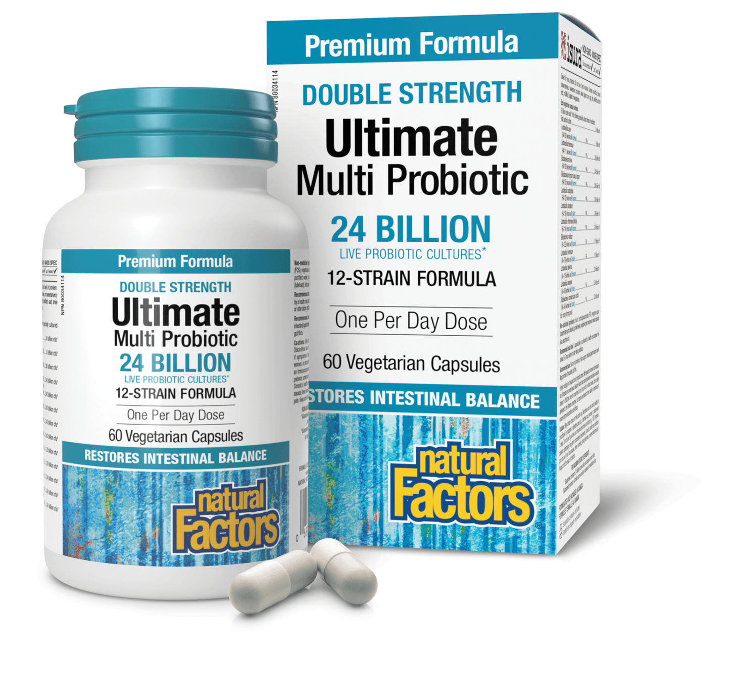 Ultimate Multi Probiotic Double Strength 24 Billion Live Probiotic Cultures, Natural Factors|v|image|1852