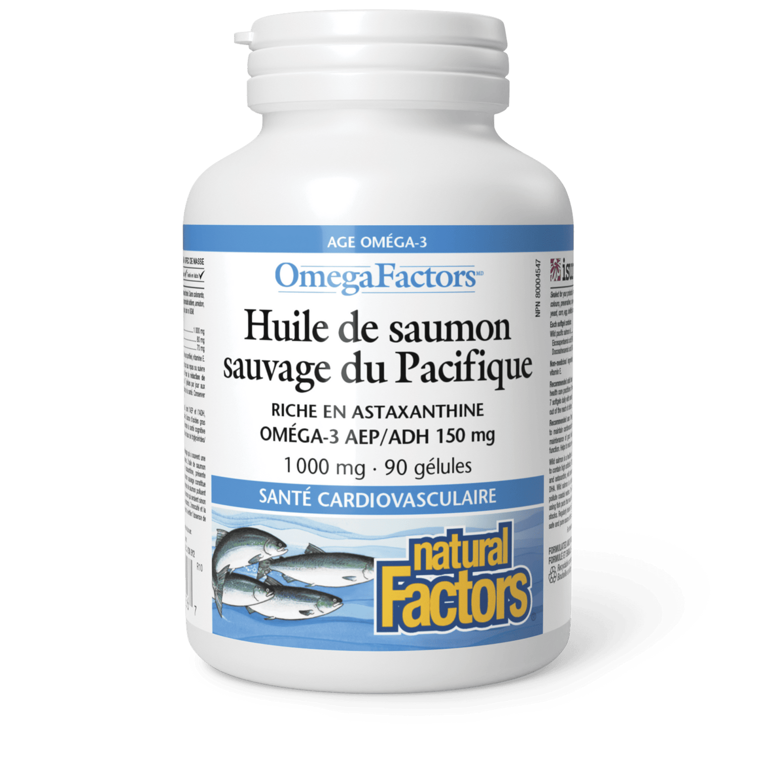 Huile de saumon sauvage du Pacifique 1 000 mg, OmegaFactors, Natural Factors|v|image|2256