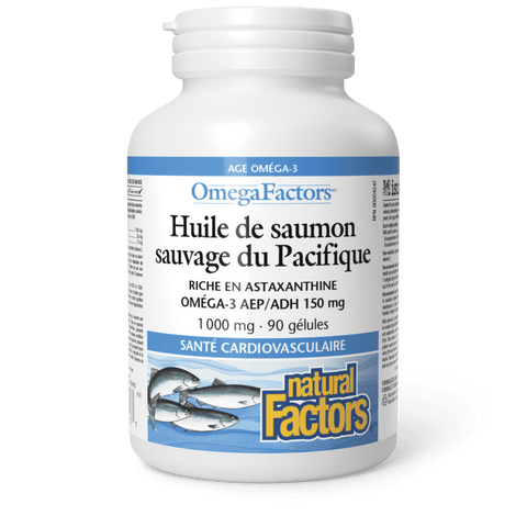 Huile de saumon sauvage du Pacifique 1 000 mg, OmegaFactors, Natural Factors|v|image|2256