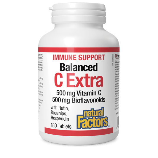 Balanced C Extra with Rutin, Rosehips, Hesperidin 500 mg/500 mg, Natural Factors|v|image|1312