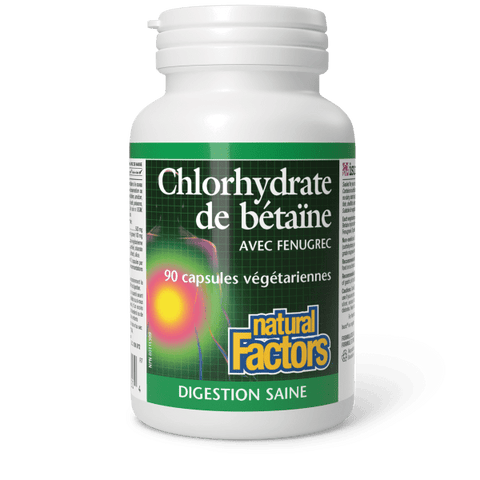 Chlorhydrate de bétaïne avec fenugrec   90 capsules végétariennes, image-hi-res
