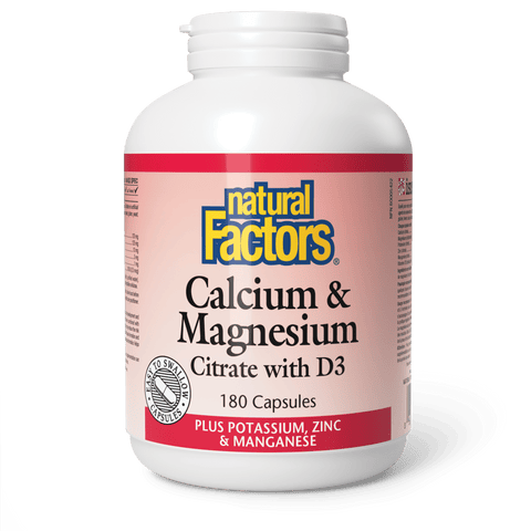 Calcium & Magnesium Citrate with D3 Plus Potassium, Zinc & Manganese, Natural Factors|v|image|1629