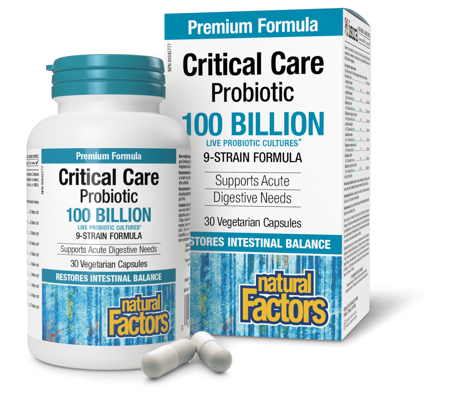 Critical Care Probiotic 100 Billion Live Probiotic Cultures, Natural Factors|v|image|1819