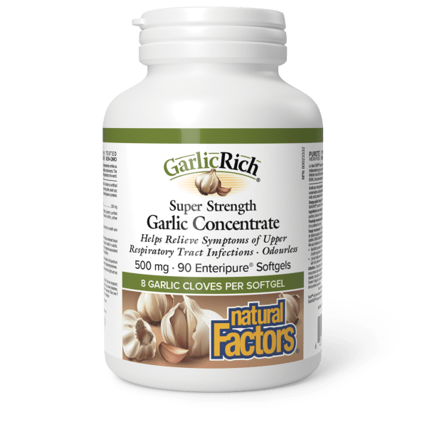 GarlicRich® Super Strength Garlic Concentrate  500 mg  90 Enteripure® Softgels, image-hi-res