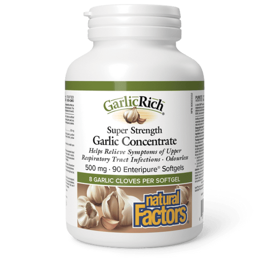 GarlicRich® Super Strength Garlic Concentrate  500 mg  90 Enteripure® Softgels, image-hi-res