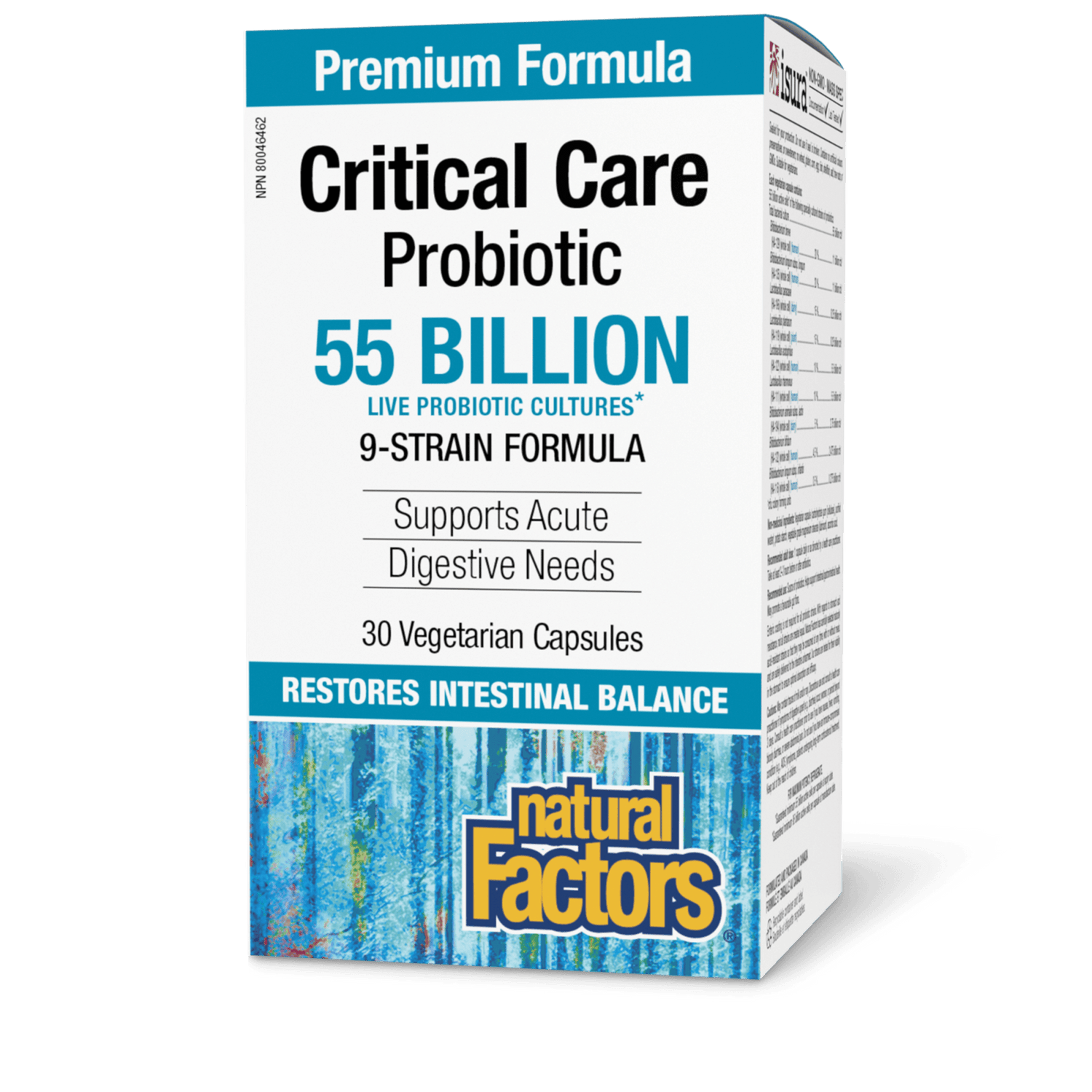 Critical Care Probiotic 55 Billion Live Probiotic Cultures, Natural Factors|v|image|1817