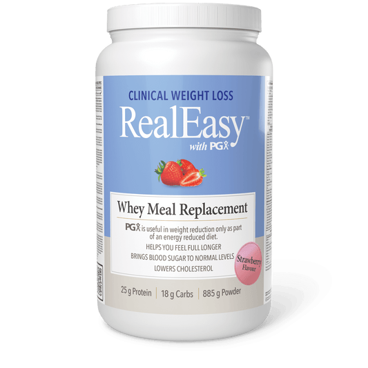 RealEasy with PGX Whey Meal Replacement, Strawberry, Natural Factors|v|image|3611