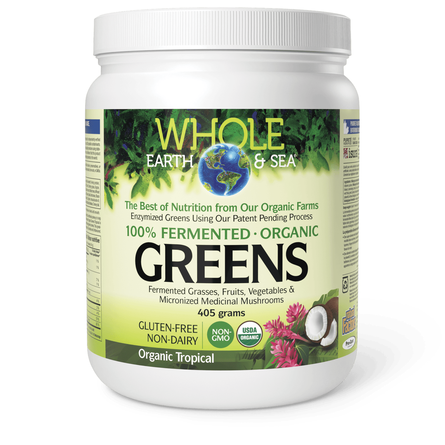 Fermented Organic Greens, Organic Tropical, Whole Earth & Sea, Whole Earth & Sea®|v|image|35525