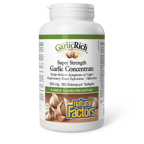 GarlicRich® Super Strength Garlic Concentrate  500 mg  180 Enteripure® Softgels, image-hi-res