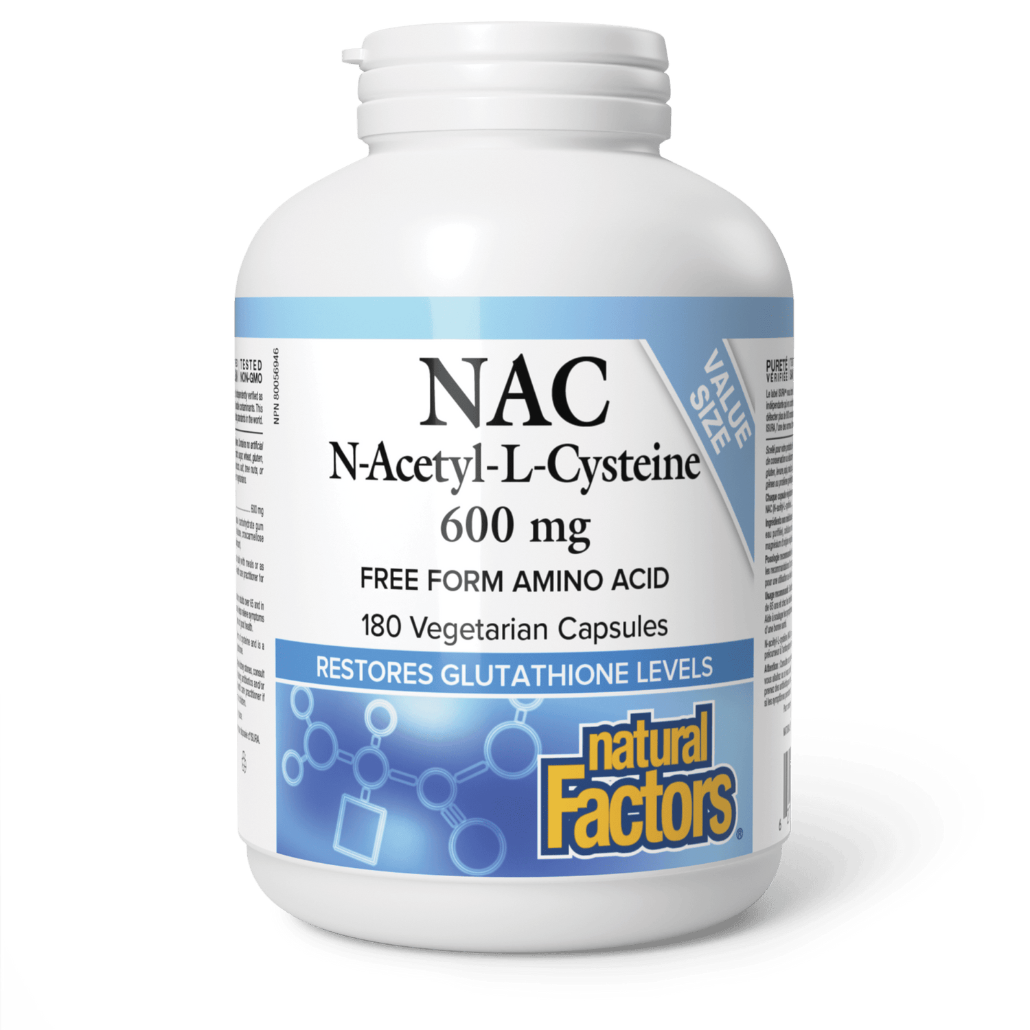 N-Acetyl-L-Cysteine 600 mg, Natural Factors|v|image|8003