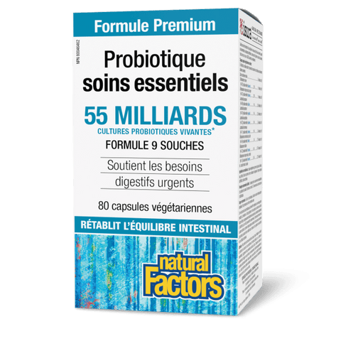 Probiotique Soins essentiels  55 milliards cultures probiotiques vivantes  80 capsules végétariennes, image-hi-res