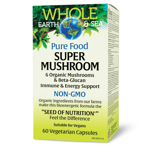 Super Mushroom 6 Organic Mushrooms & Beta Glucan   60 Vegetarian Capsules, image-hi-res