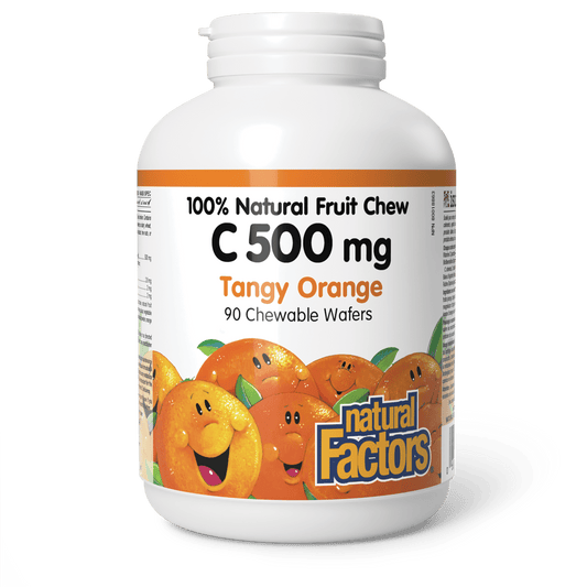 C 500 mg 100% Natural Fruit Chew, Tangy Orange, Natural Factors|v|image|1330