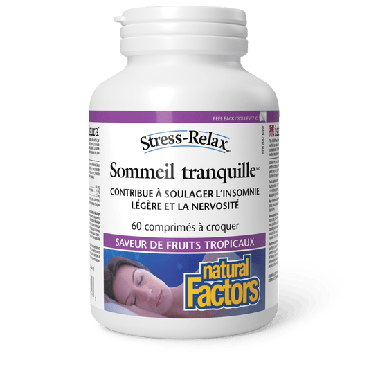 Sommeil tranquille, saveur de fruits tropicaux, Stress-Relax, Natural Factors|v|image|2831