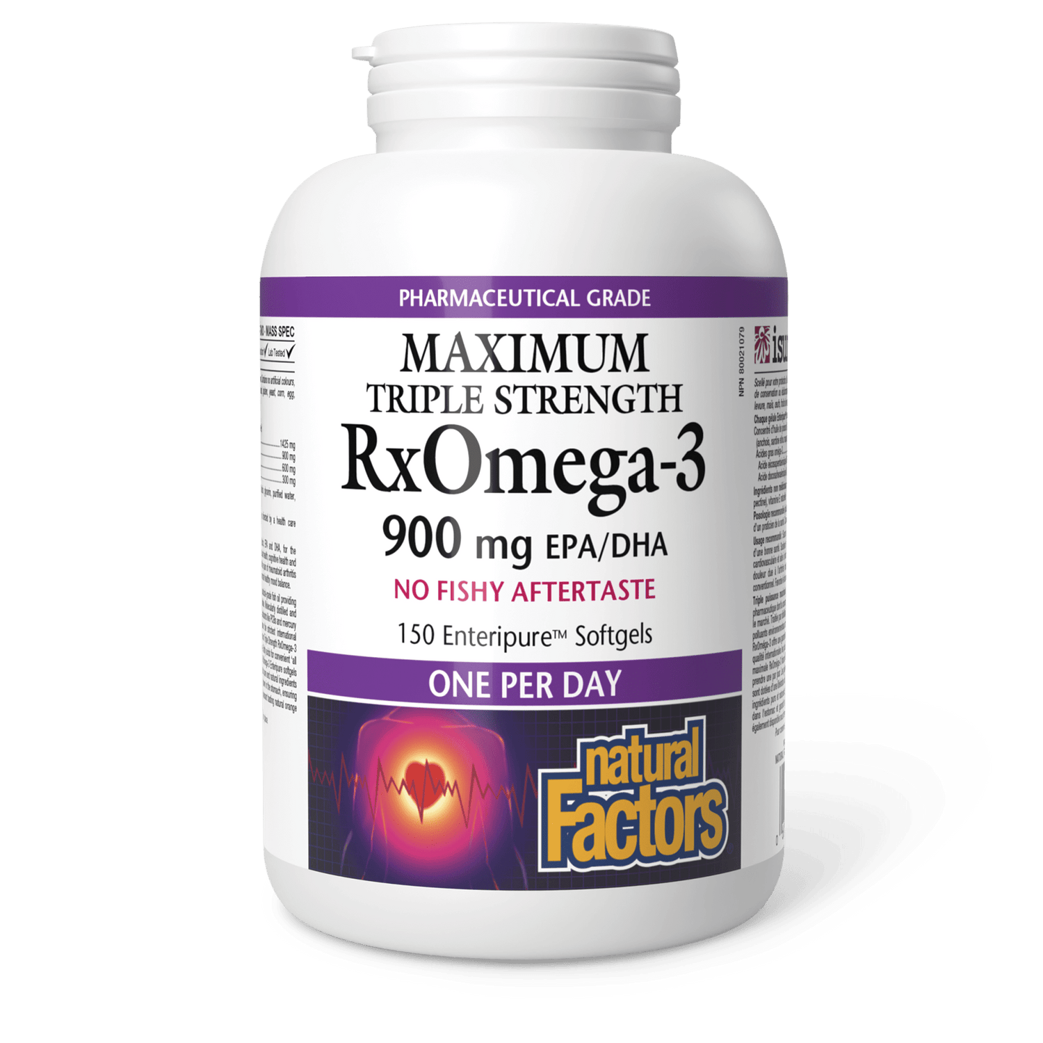 RxOmega-3 Maximum Triple Strength 900 mg, Natural Factors|v|image|35493