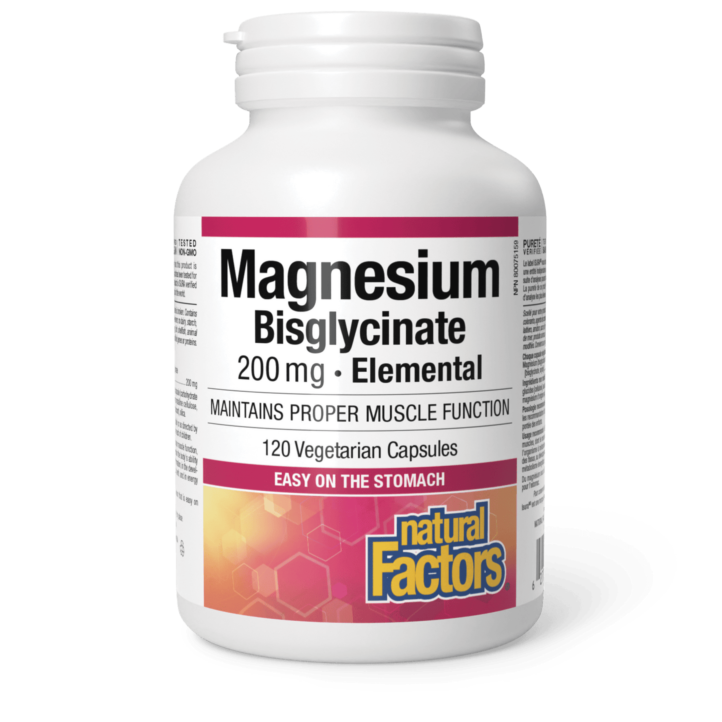 Magnesium Bisglycinate 200 mg, Natural Factors|v|image|1641