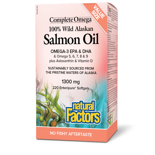 Complete Omega 100% Wild Alaskan Salmon Oil  1300 mg  220 Enteripure® Softgels, image-hi-res