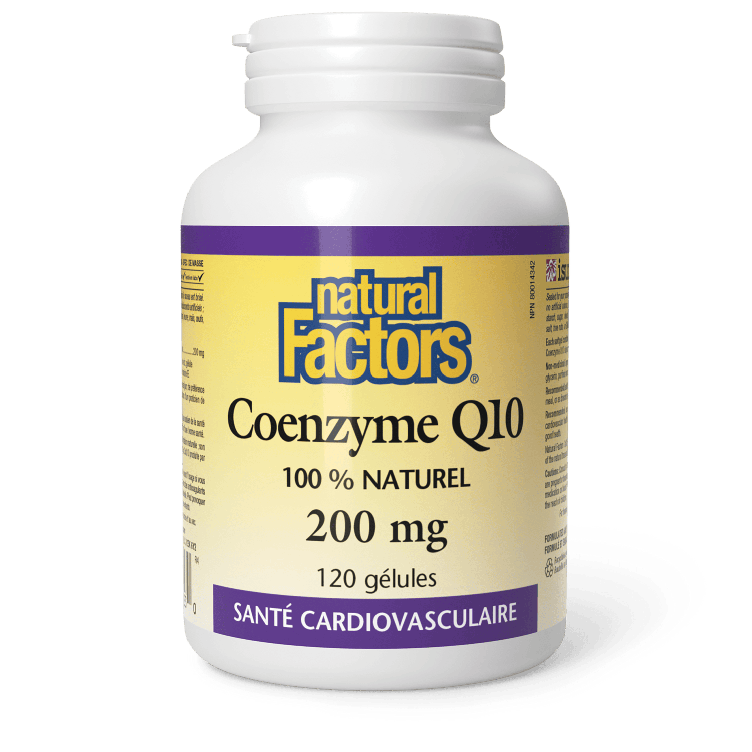 Coenzyme Q10 100 % naturel 200 mg, Natural Factors|v|image|20723