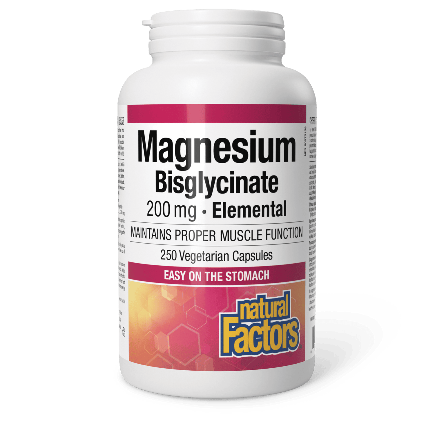 Magnesium Bisglycinate 200 mg, Natural Factors|v|image|1644