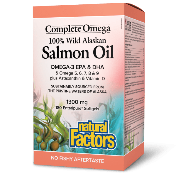 Complete Omega 100% Wild Alaskan Salmon Oil  1300 mg  180 Enteripure® Softgels, image-hi-res
