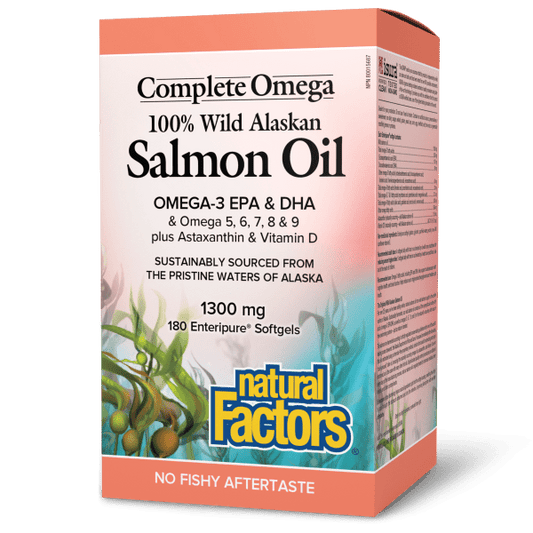 Complete Omega 100% Wild Alaskan Salmon Oil  1300 mg  180 Enteripure® Softgels, image-hi-res