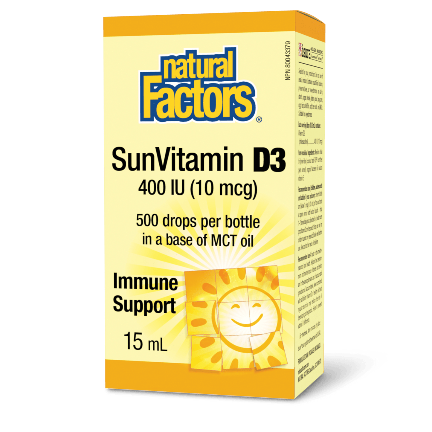 SunVitamin D3 Drops 400 IU, Natural Factors|v|image|1058