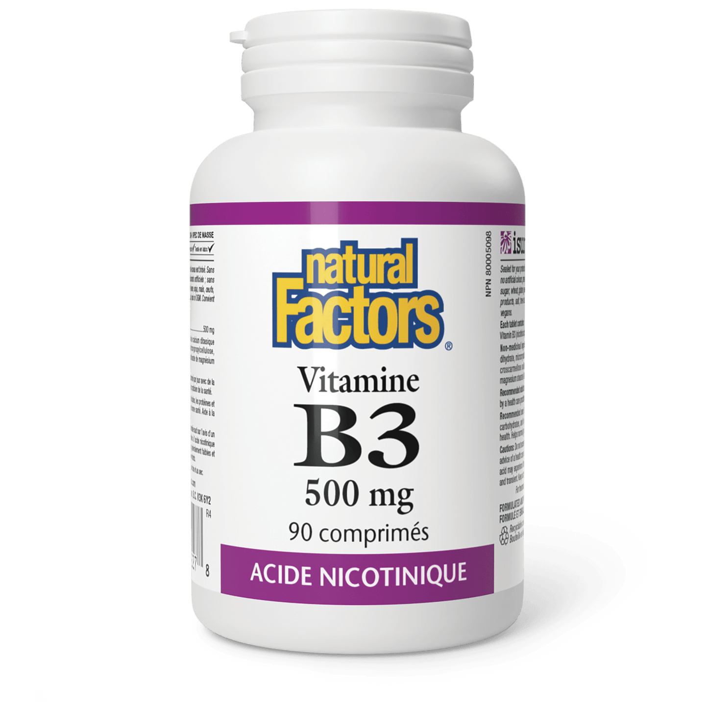 Vitamine B3 500 mg, Natural Factors|v|image|1227