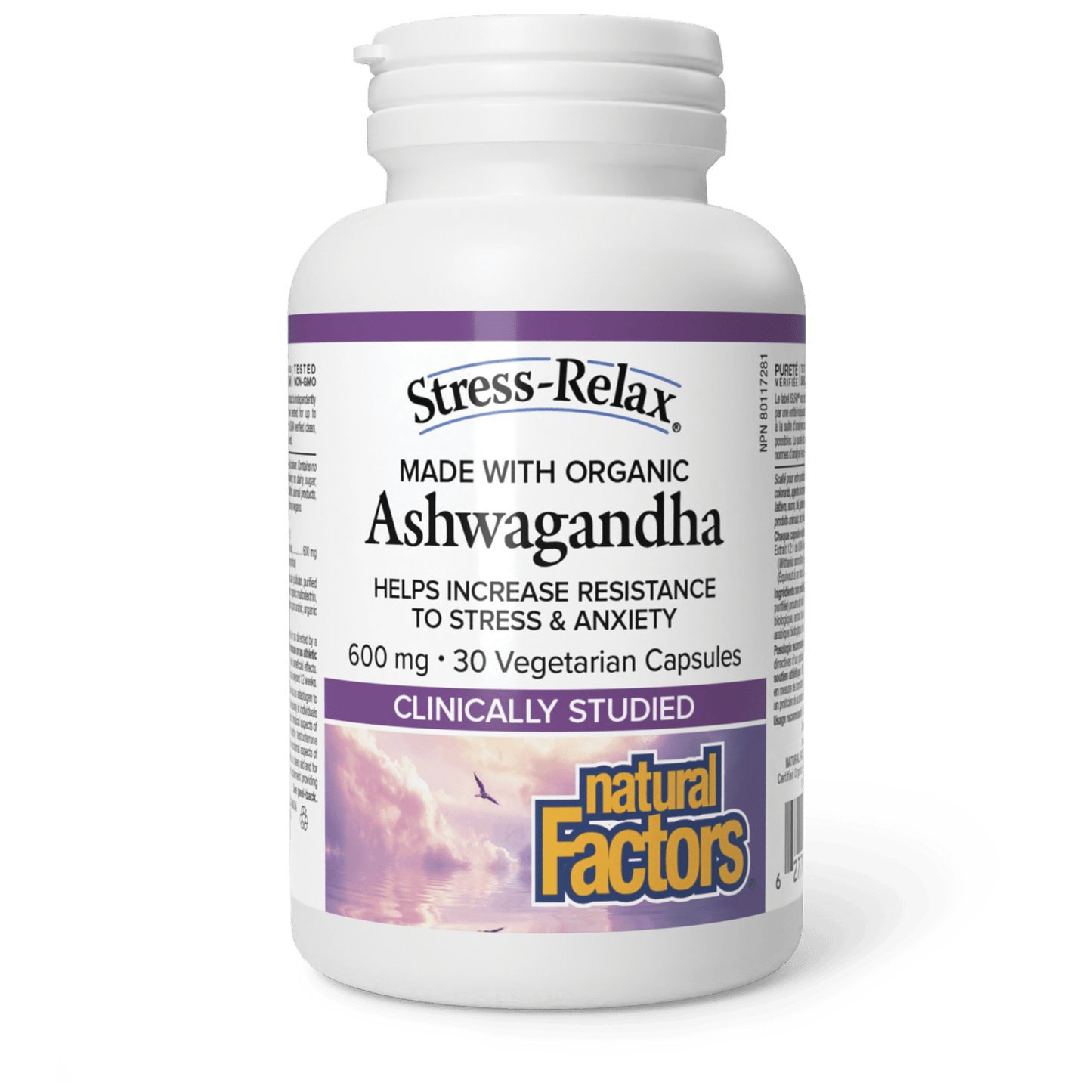 Ashwagandha 600 mg, Stress-Relax, Natural Factors|v|image|2862