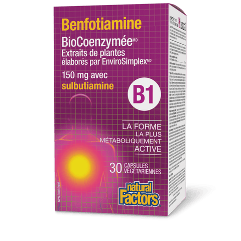 Benfotiamine BioCoenzymée • B1 avec sulbutiamine, Natural Factors|v|image|1248