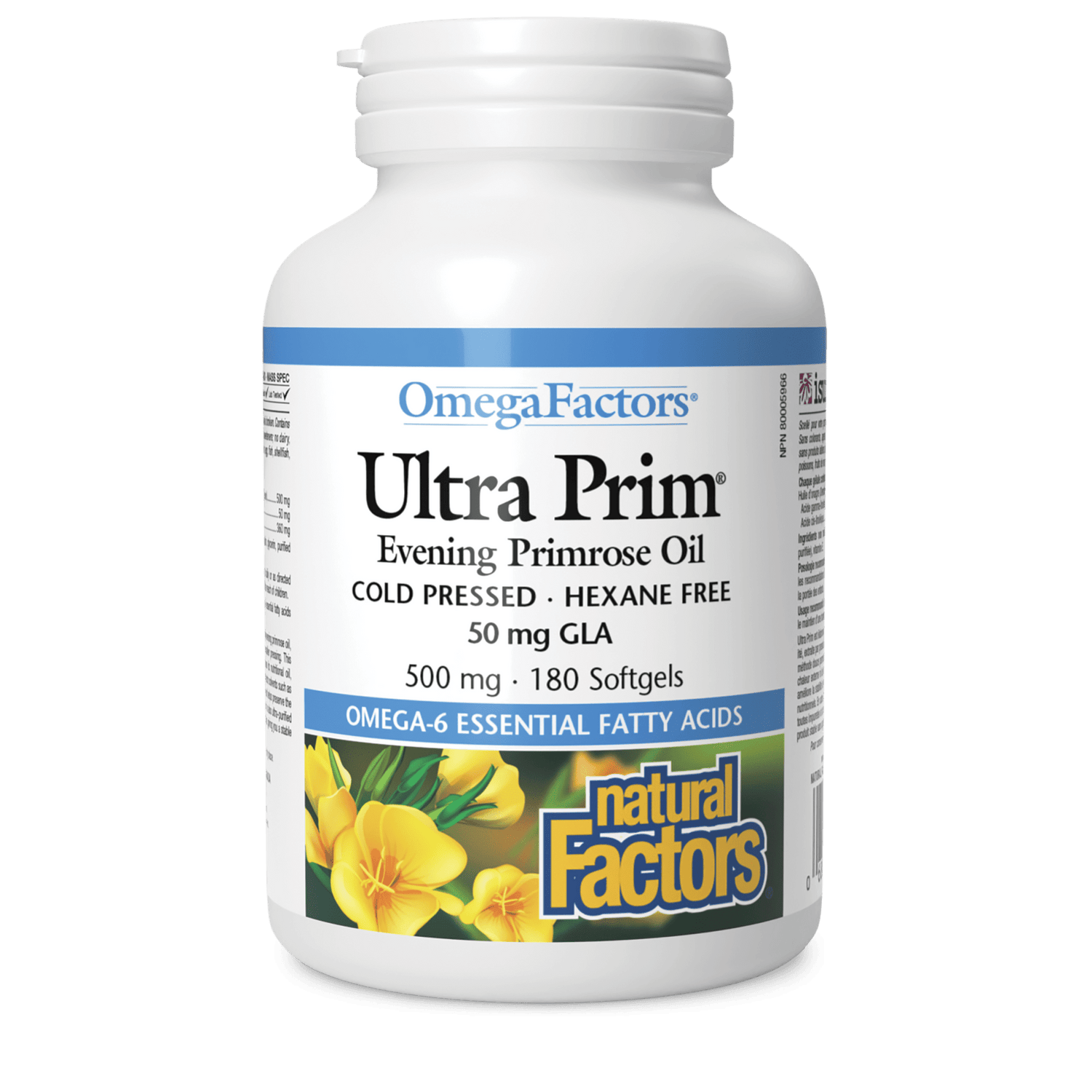 Ultra Prim Evening Primrose Oil 500 mg, OmegaFactors, Natural Factors|v|image|2352