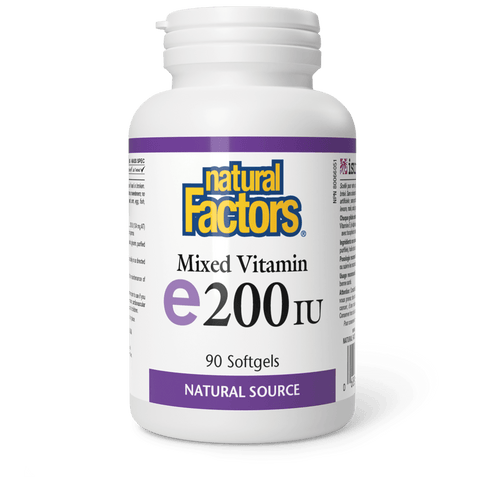 Mixed Vitamin E 200 IU, Natural Source, Natural Factors|v|image|1400