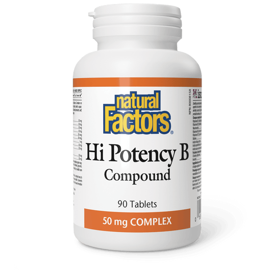 Hi Potency B Compound 50 mg, Natural Factors|v|image|1105