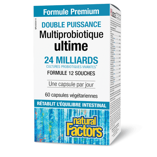 Multiprobiotique ultime Double puissance 24 milliards de cultures probiotiques vivantes, Natural Factors|v|image|1852