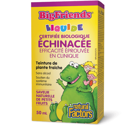 Échinacée Teinture de plante fraîche, sans alcool, Big Friends, Natural Factors|v|image|4729