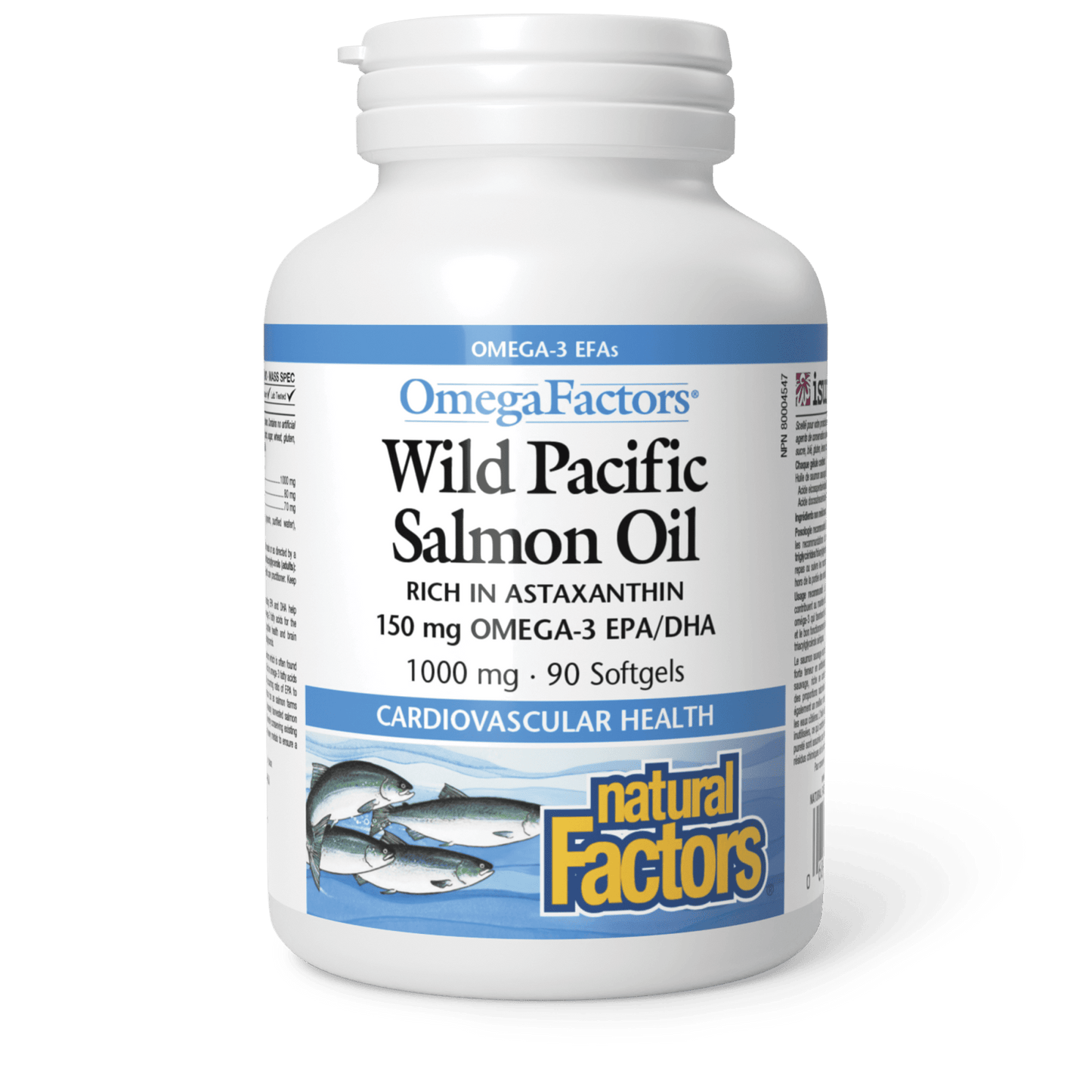 Wild Pacific Salmon Oil 1000 mg, OmegaFactors, Natural Factors|v|image|2256