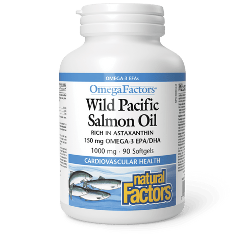 Wild Pacific Salmon Oil 1000 mg, OmegaFactors, Natural Factors|v|image|2256