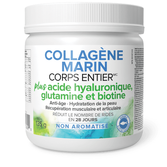 Collagène marin Corps entier plus acide hyaluronique, glutamine et biotine, non aromatisé, Collagène Corps Entier|v|image|2629