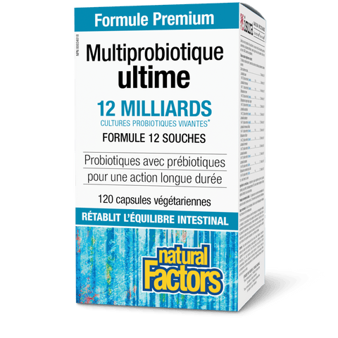 Multiprobiotique ultime 12 milliards de cultures probiotiques vivantes, Natural Factors|v|image|1848